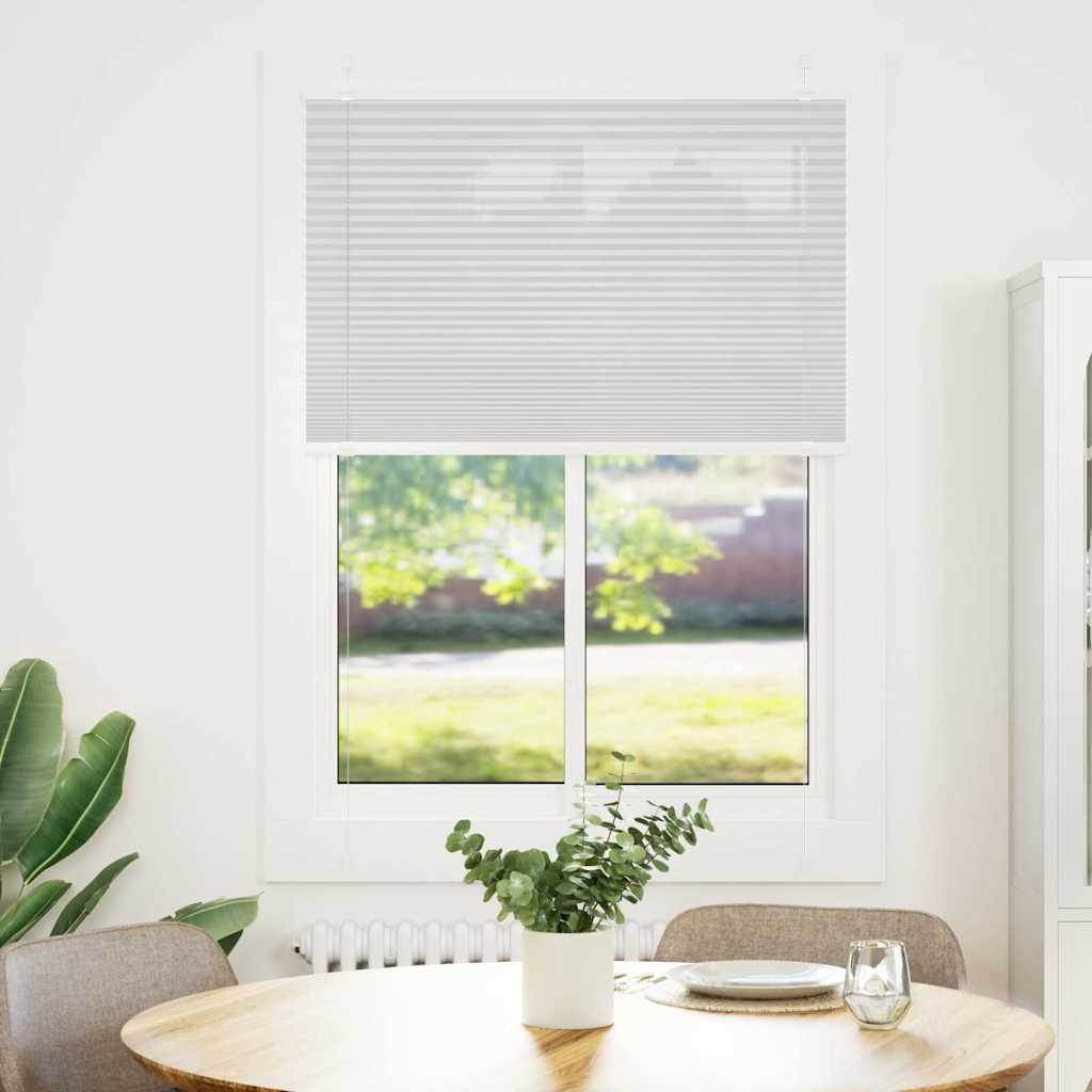 vidaXL Roleta plisowana jasnoszara 95x100 cm Szerokość tkaniny 94,4 cm