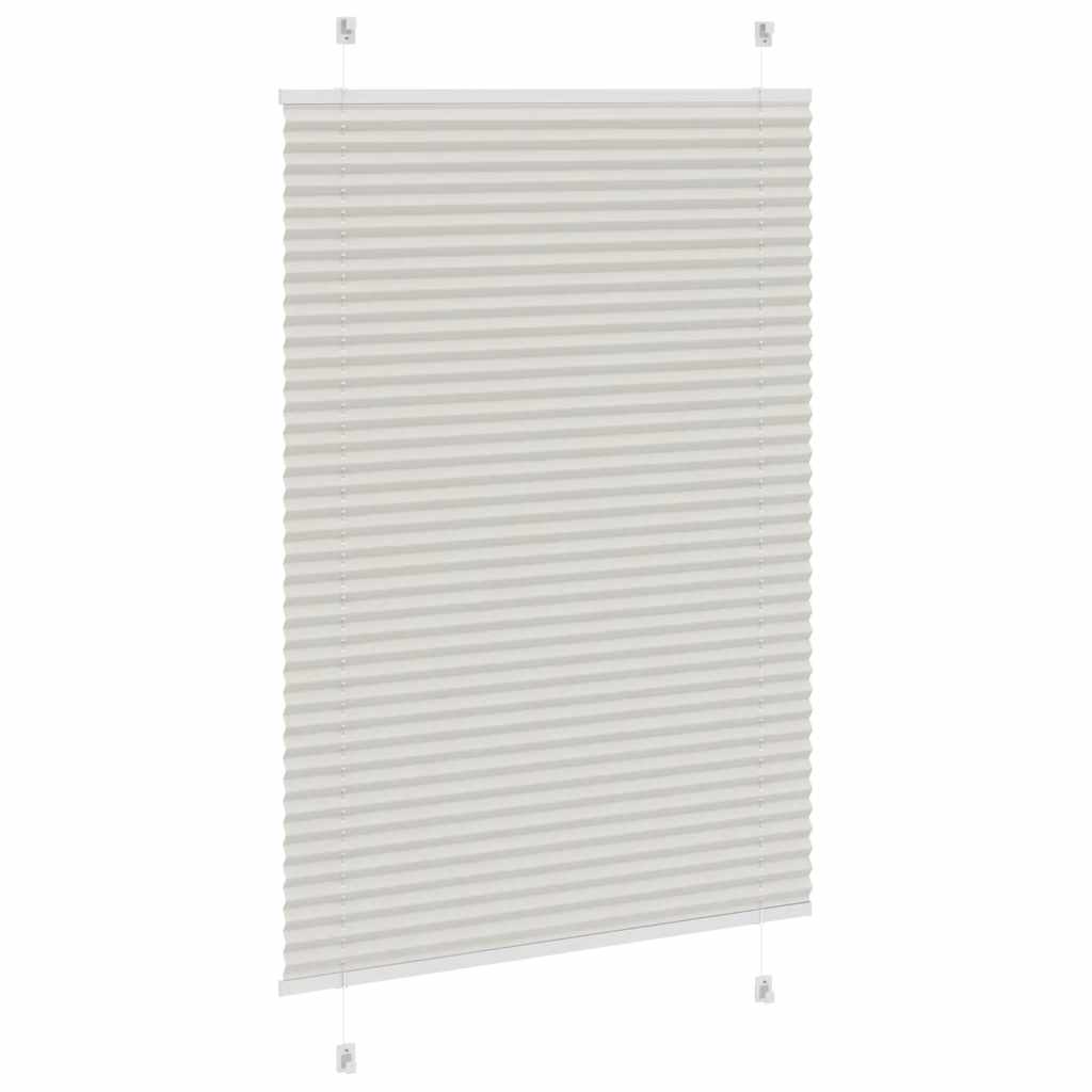 vidaXL Roleta plisowana jasnoszara 95x100 cm Szerokość tkaniny 94,4 cm
