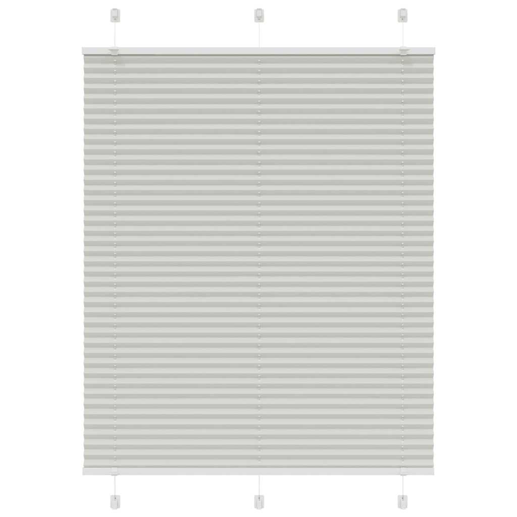 vidaXL Roleta plisowana jasnoszara 105x100cm Szerokość tkaniny 104,4cm