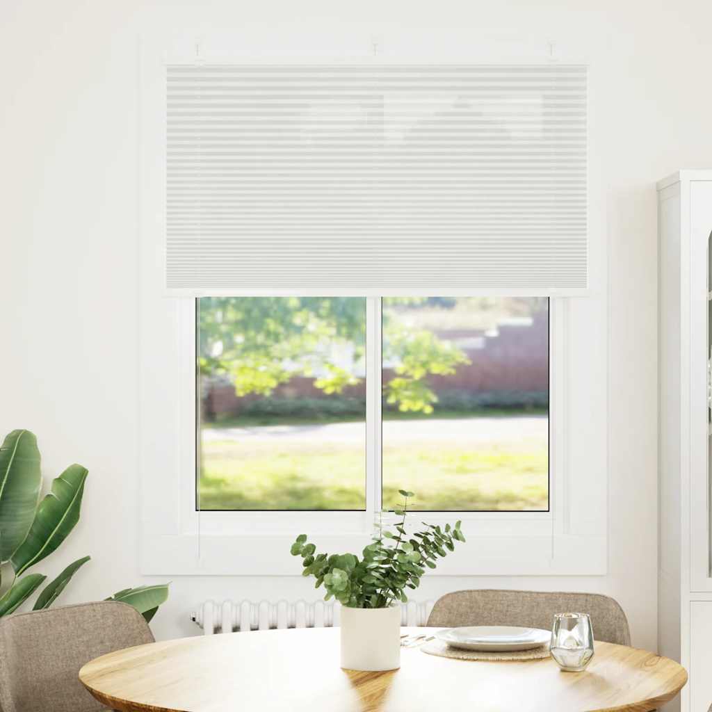vidaXL Roleta plisowana jasnoszara 105x100cm Szerokość tkaniny 104,4cm