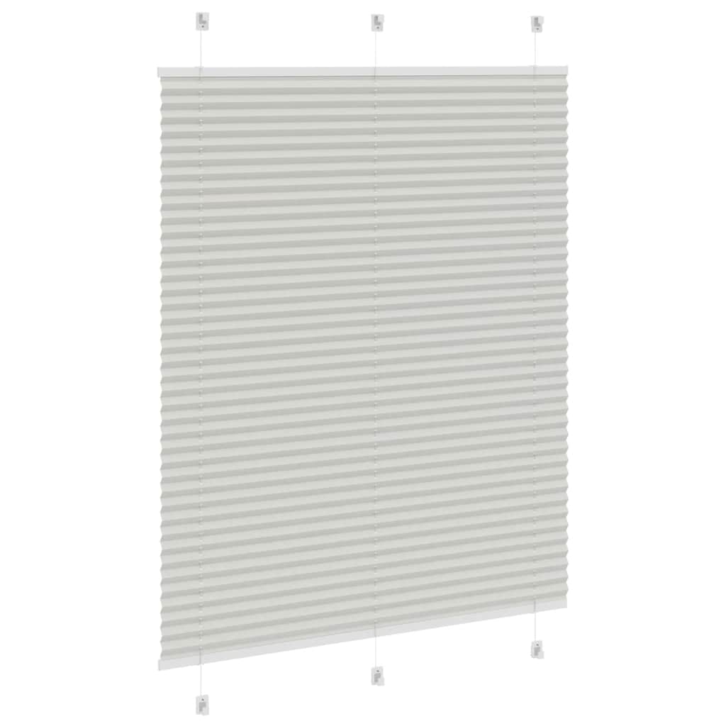 vidaXL Roleta plisowana jasnoszara 105x100cm Szerokość tkaniny 104,4cm