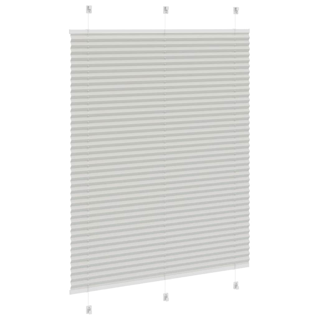 vidaXL Roleta plisowana jasnoszara 110x100cm Szerokość tkaniny 109,4cm