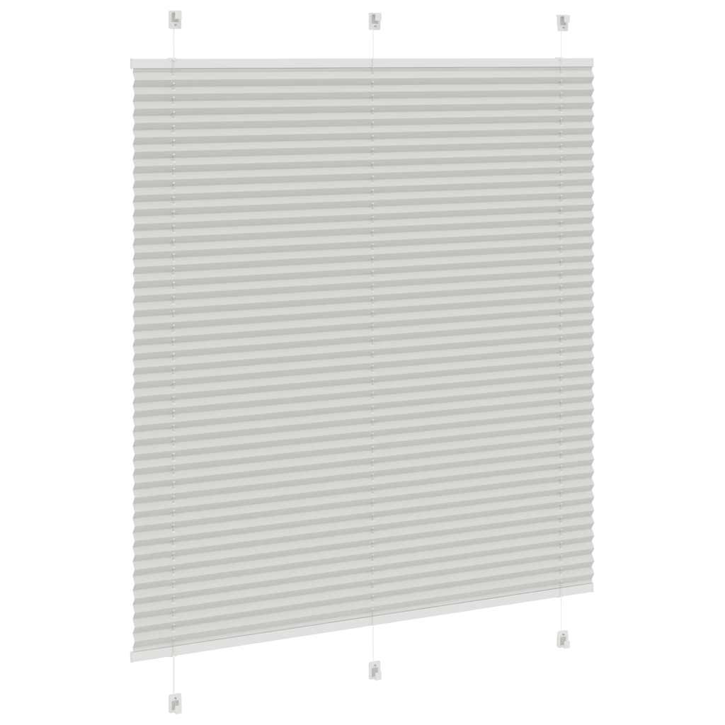vidaXL Roleta plisowana jasnoszara 115x100cm Szerokość tkaniny 114,4cm