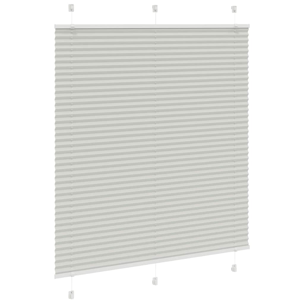 vidaXL Roleta plisowana jasnoszara 120x100cm Szerokość tkaniny 119,4cm