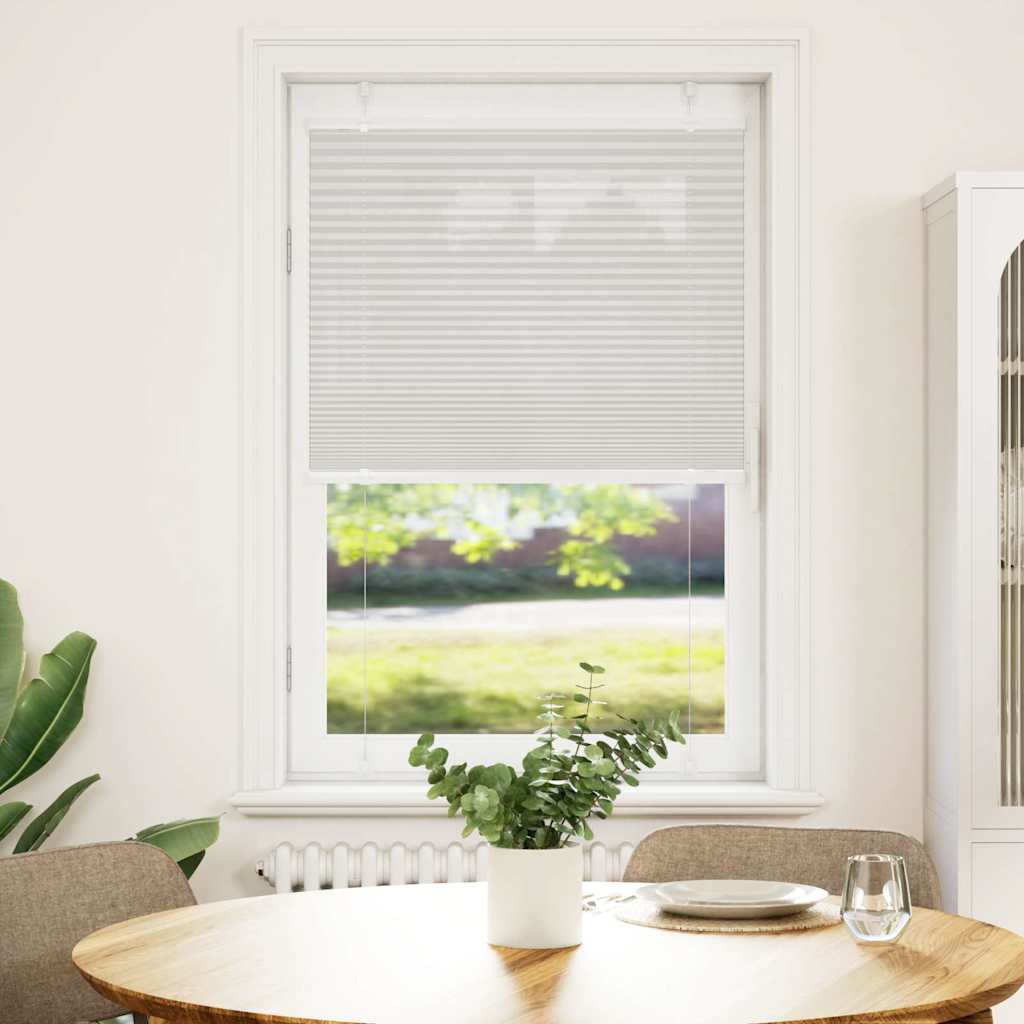 vidaXL Roleta plisowana jasnoszara 70x150 cm Szerokość tkaniny 69,4 cm
