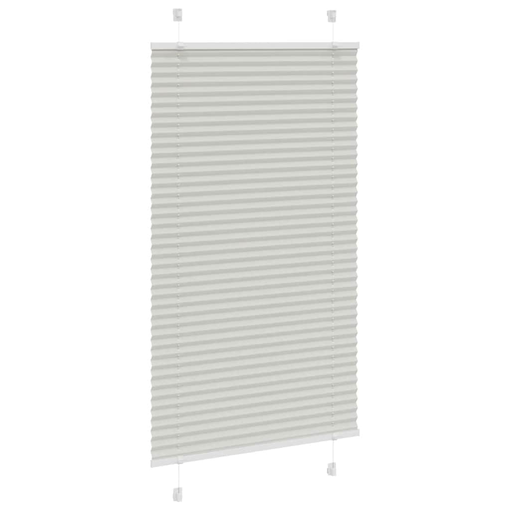 vidaXL Roleta plisowana jasnoszara 70x150 cm Szerokość tkaniny 69,4 cm