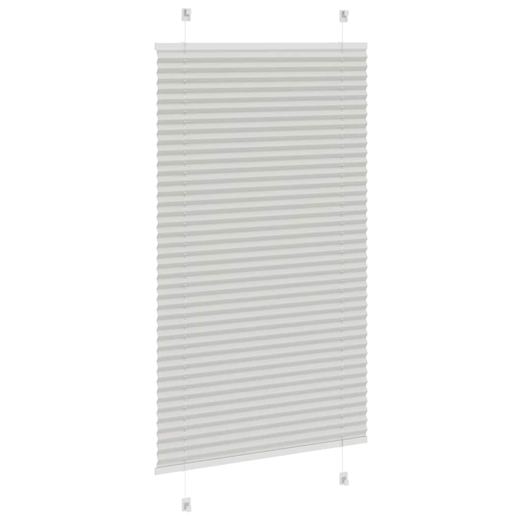 vidaXL Roleta plisowana jasnoszara 70x150 cm Szerokość tkaniny 69,4 cm