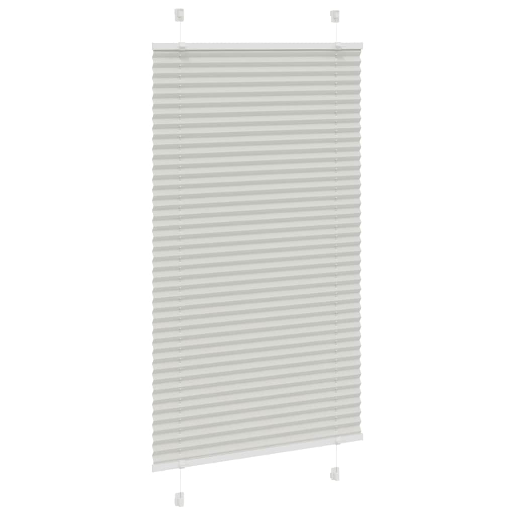 vidaXL Roleta plisowana jasnoszara 75x150 cm Szerokość tkaniny 74,4 cm