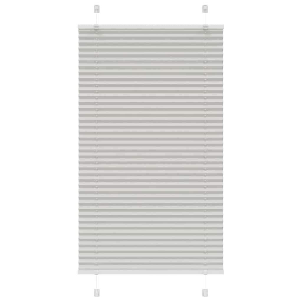 vidaXL Roleta plisowana jasnoszara 80x150 cm Szerokość tkaniny 79,4 cm