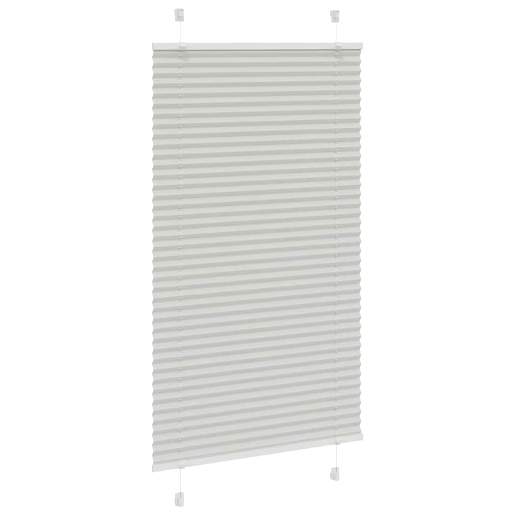 vidaXL Roleta plisowana jasnoszara 80x150 cm Szerokość tkaniny 79,4 cm