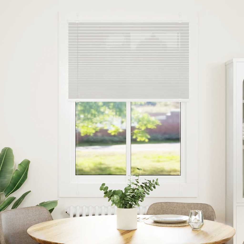 vidaXL Roleta plisowana jasnoszara 85x150 cm Szerokość tkaniny 84,4 cm