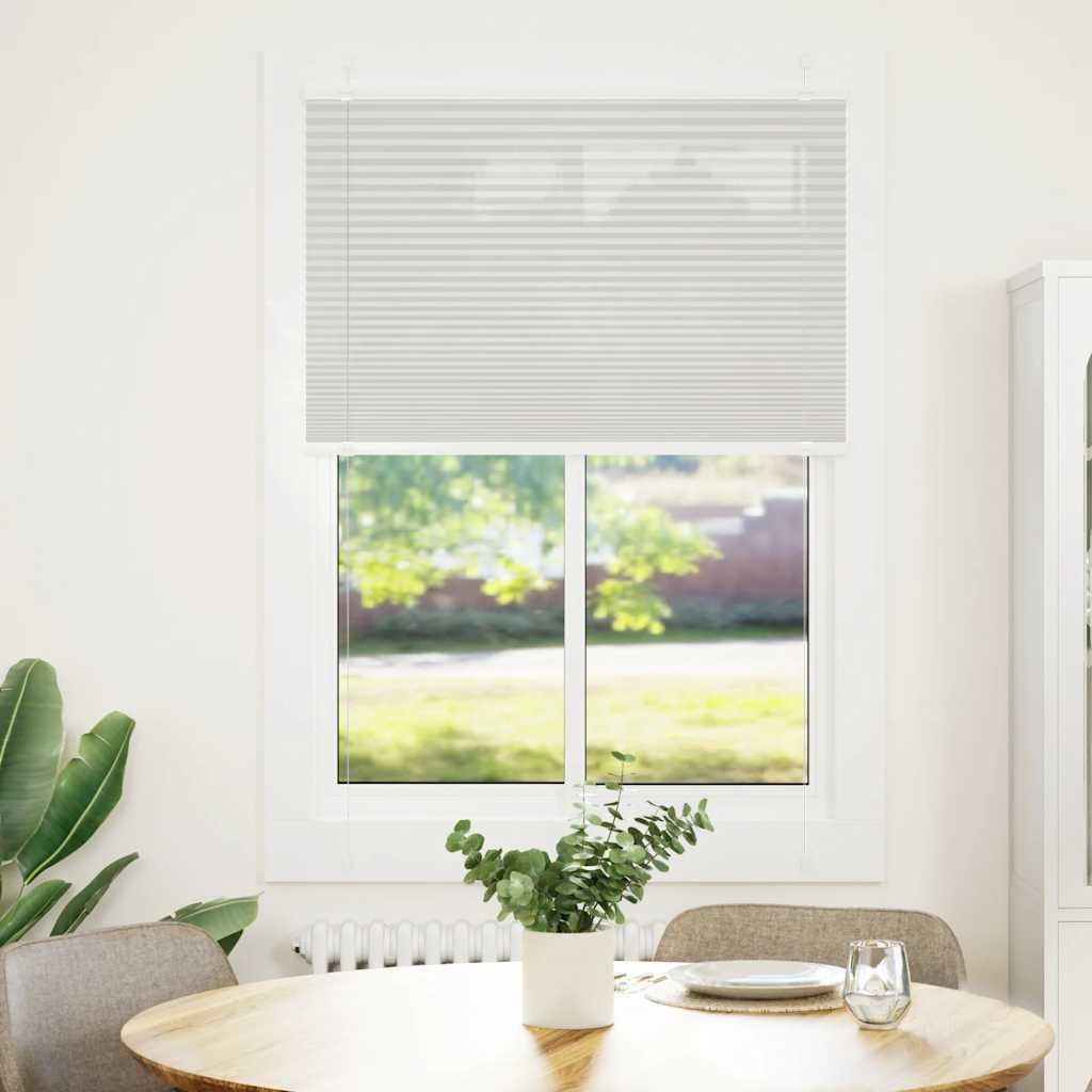 vidaXL Roleta plisowana jasnoszara 95x150 cm Szerokość tkaniny 94,4 cm