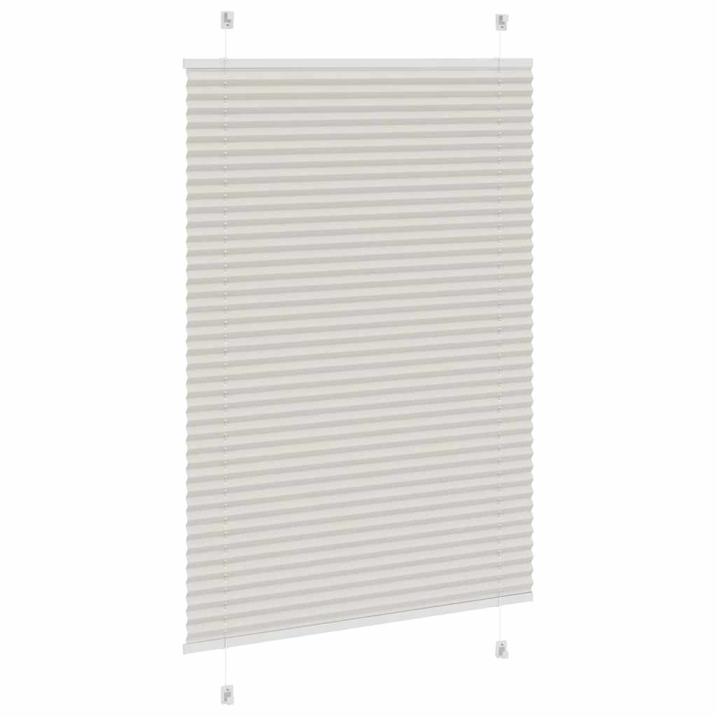 vidaXL Roleta plisowana jasnoszara 100x150 cm Szerokość tkaniny 99,4cm