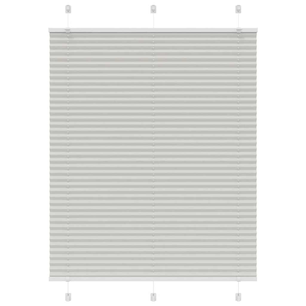 vidaXL Roleta plisowana jasnoszara 105x150cm Szerokość tkaniny 104,4cm