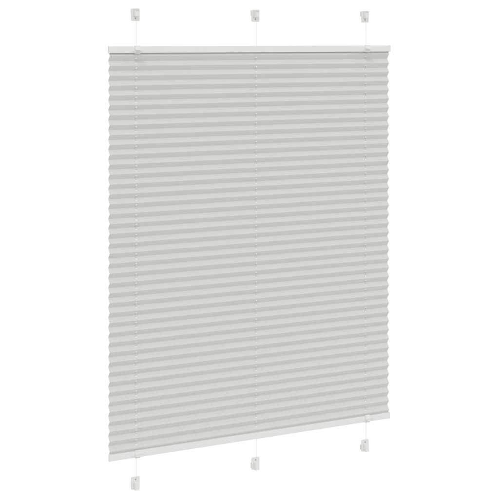vidaXL Roleta plisowana jasnoszara 105x150cm Szerokość tkaniny 104,4cm