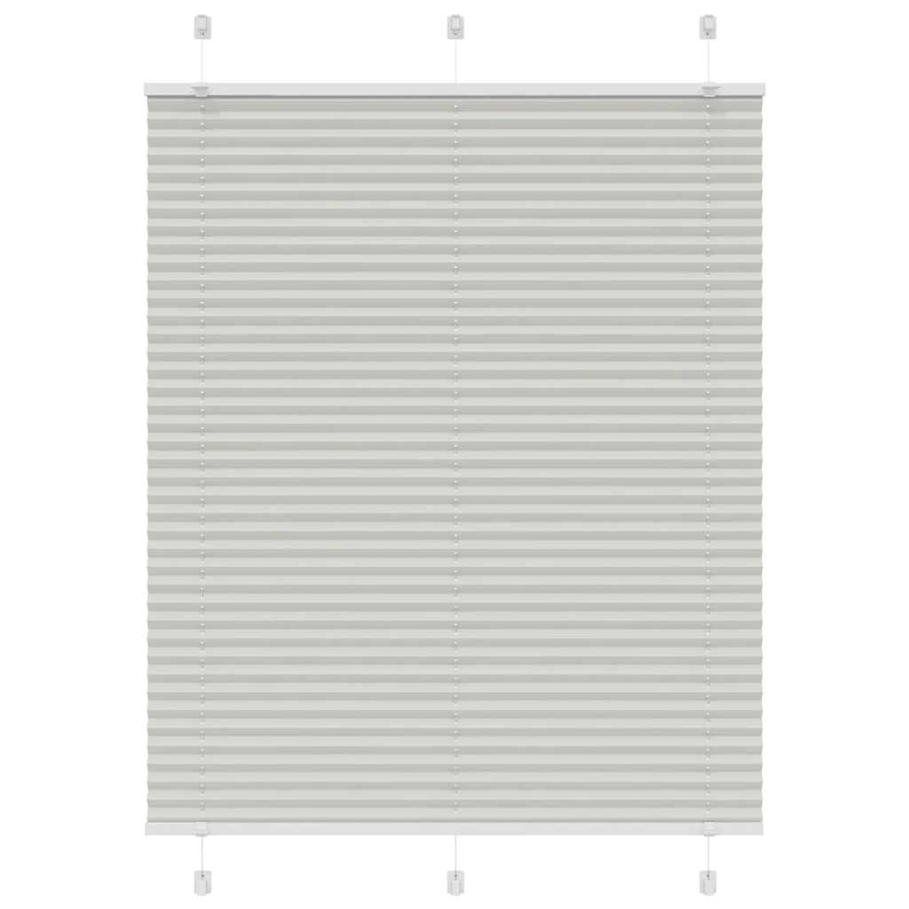 vidaXL Roleta plisowana jasnoszara 110x150cm Szerokość tkaniny 109,4cm