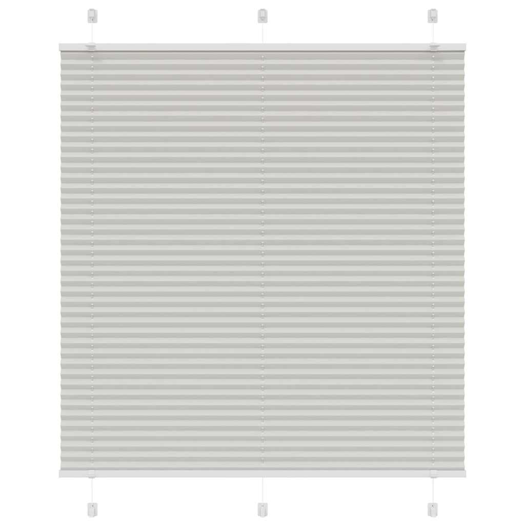vidaXL Roleta plisowana jasnoszara 115x150cm Szerokość tkaniny 114,4cm
