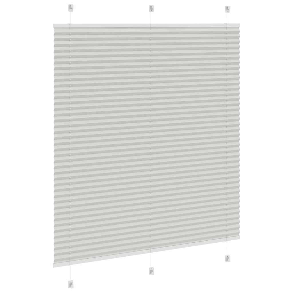 vidaXL Roleta plisowana jasnoszara 115x150cm Szerokość tkaniny 114,4cm