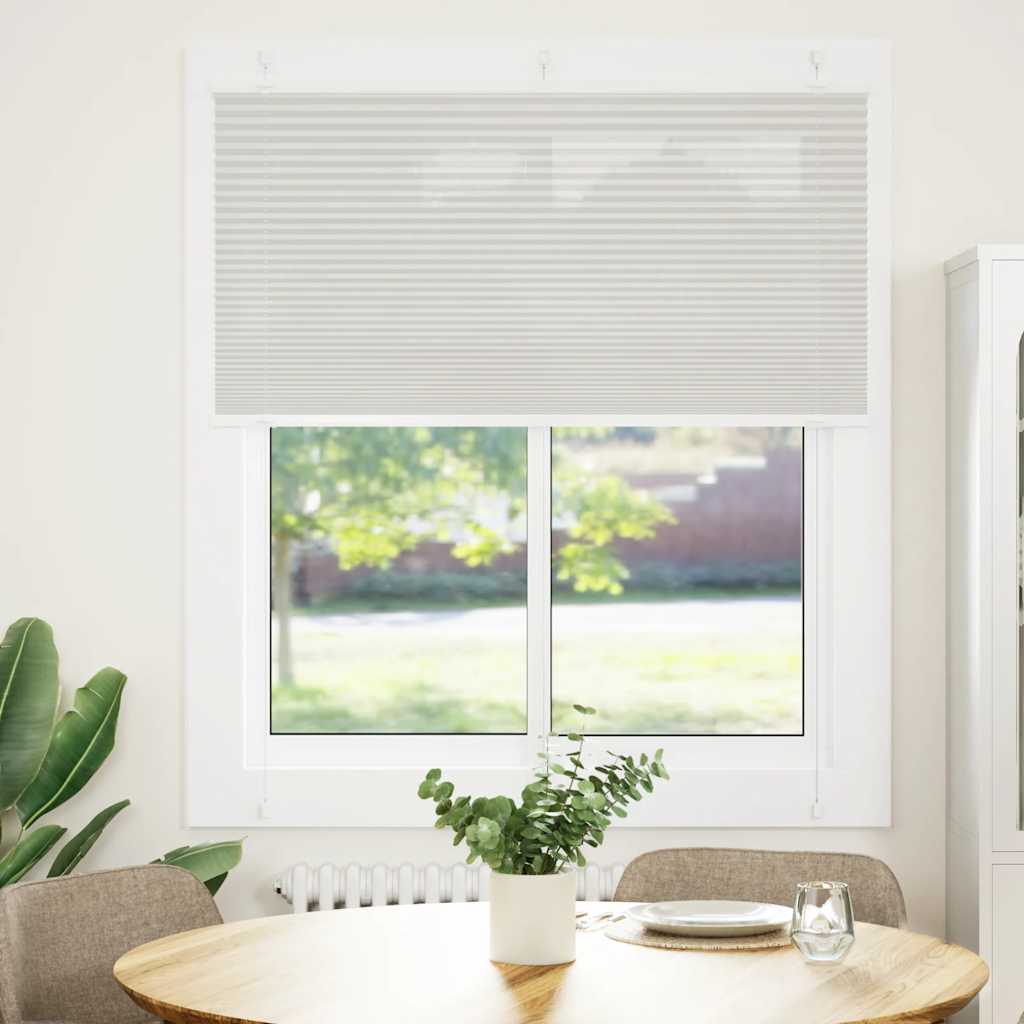 vidaXL Roleta plisowana jasnoszara 120x150cm Szerokość tkaniny 119,4cm
