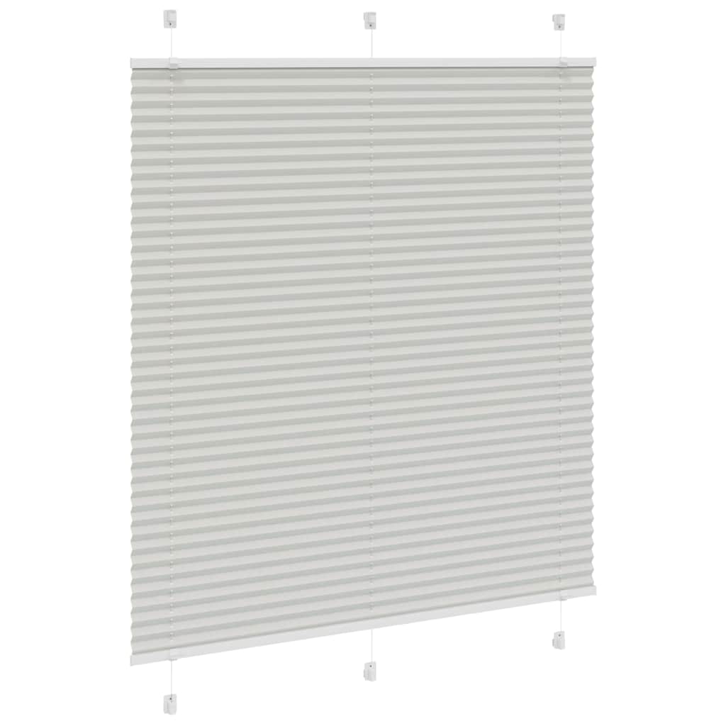 vidaXL Roleta plisowana jasnoszara 120x150cm Szerokość tkaniny 119,4cm