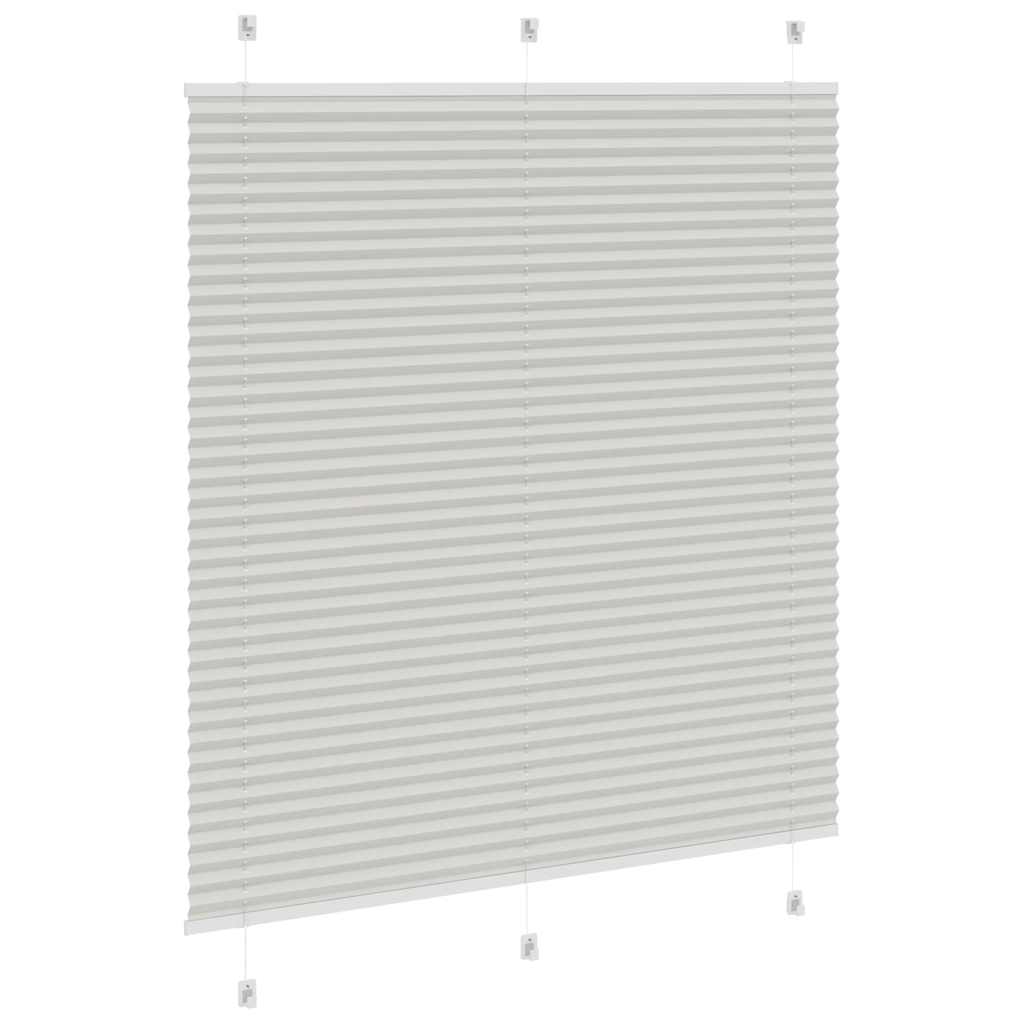vidaXL Roleta plisowana jasnoszara 120x150cm Szerokość tkaniny 119,4cm