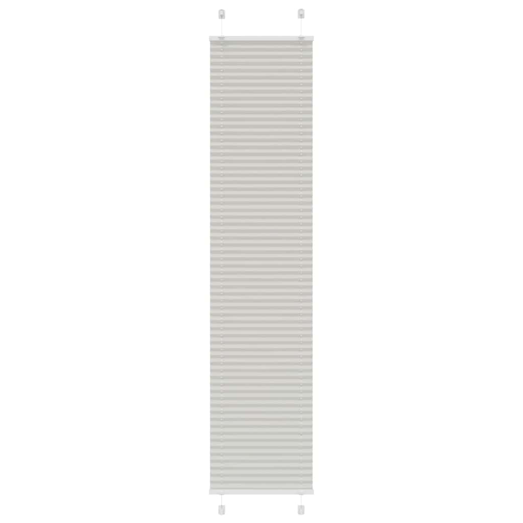 vidaXL Roleta plisowana jasnoszara 40x200 cm Szerokość tkaniny 39,4 cm
