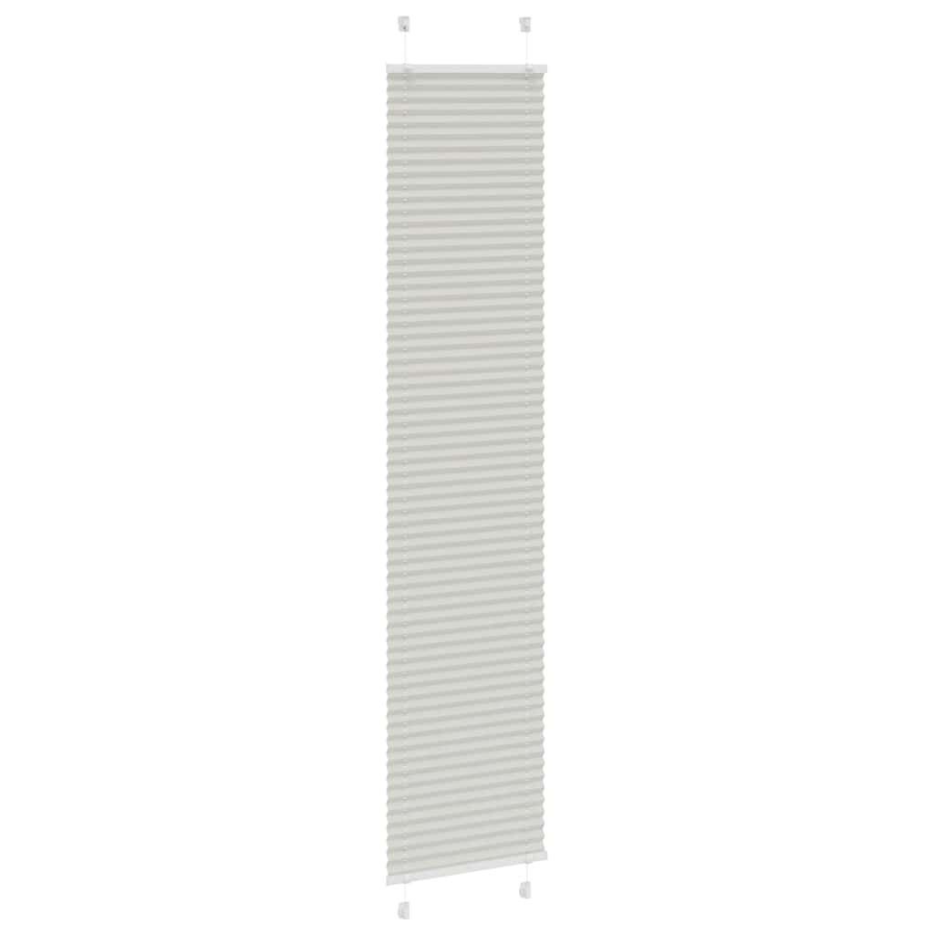 vidaXL Roleta plisowana jasnoszara 40x200 cm Szerokość tkaniny 39,4 cm