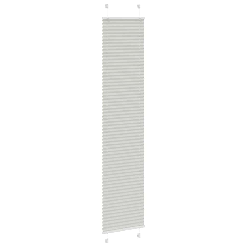 vidaXL Roleta plisowana jasnoszara 45x200 cm Szerokość tkaniny 44,4 cm