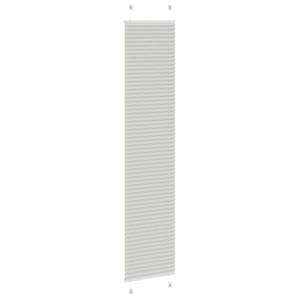 vidaXL Roleta plisowana jasnoszara 45x200 cm Szerokość tkaniny 44,4 cm