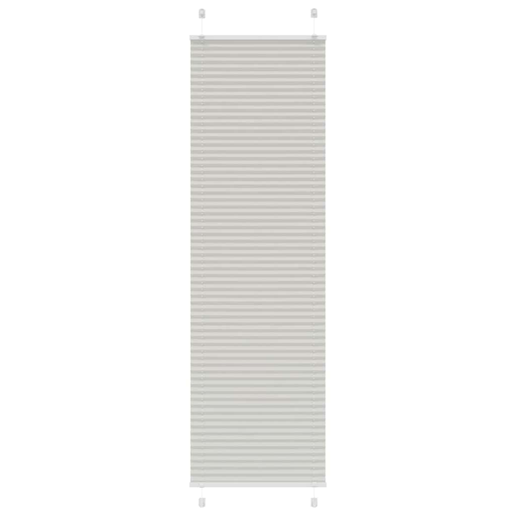 vidaXL Roleta plisowana jasnoszara 55x200 cm Szerokość tkaniny 54,4cm