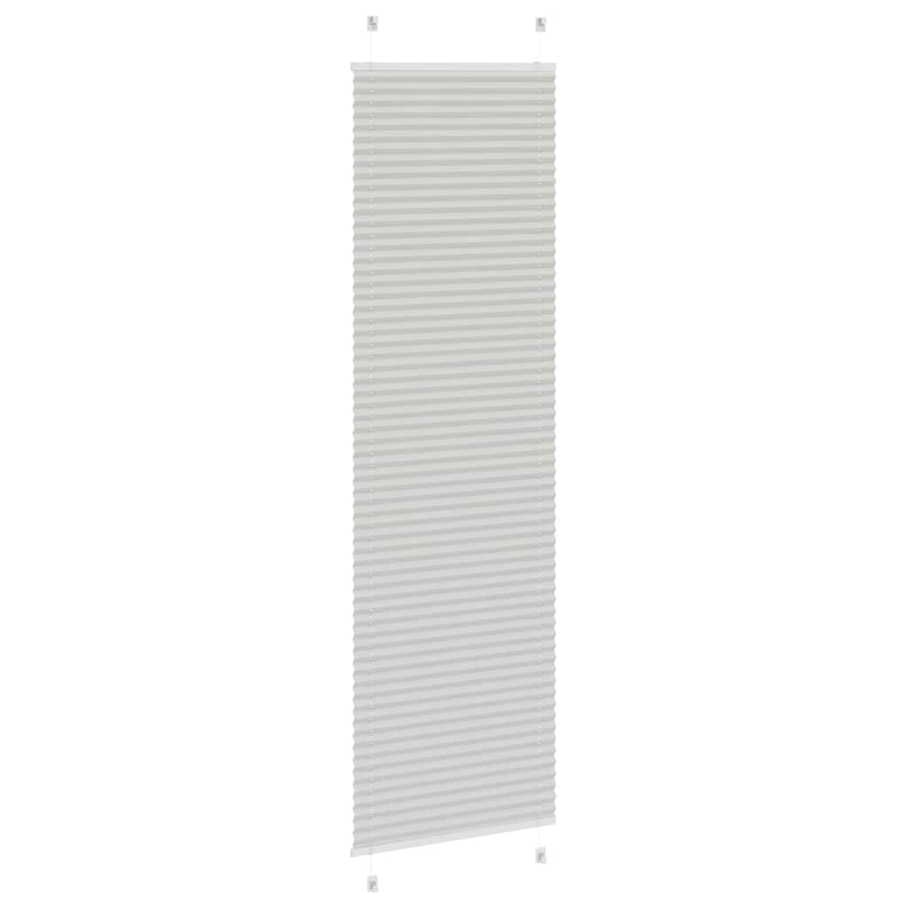 vidaXL Roleta plisowana jasnoszara 60x200 cm Szerokość tkaniny 59,4cm