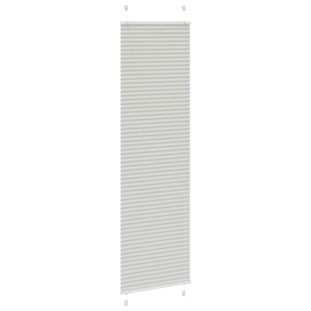 vidaXL Roleta plisowana jasnoszara 65x200 cm Szerokość tkaniny 64,4cm