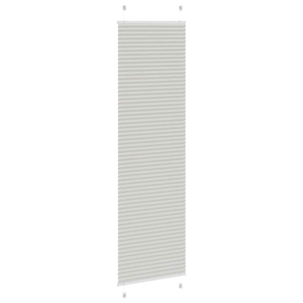 vidaXL Roleta plisowana jasnoszara 65x200 cm Szerokość tkaniny 64,4cm