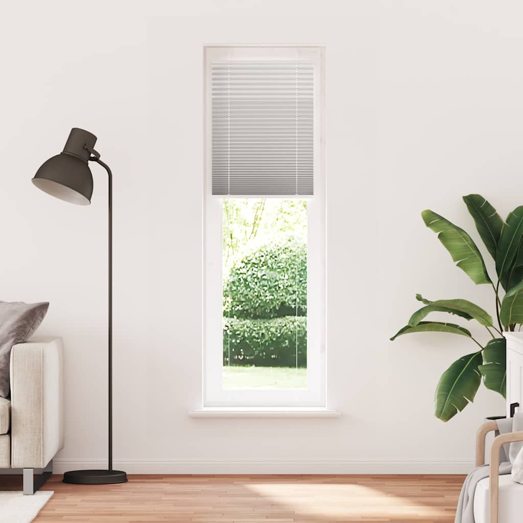 vidaXL Roleta plisowana jasnoszara 65x200 cm Szerokość tkaniny 64,4cm