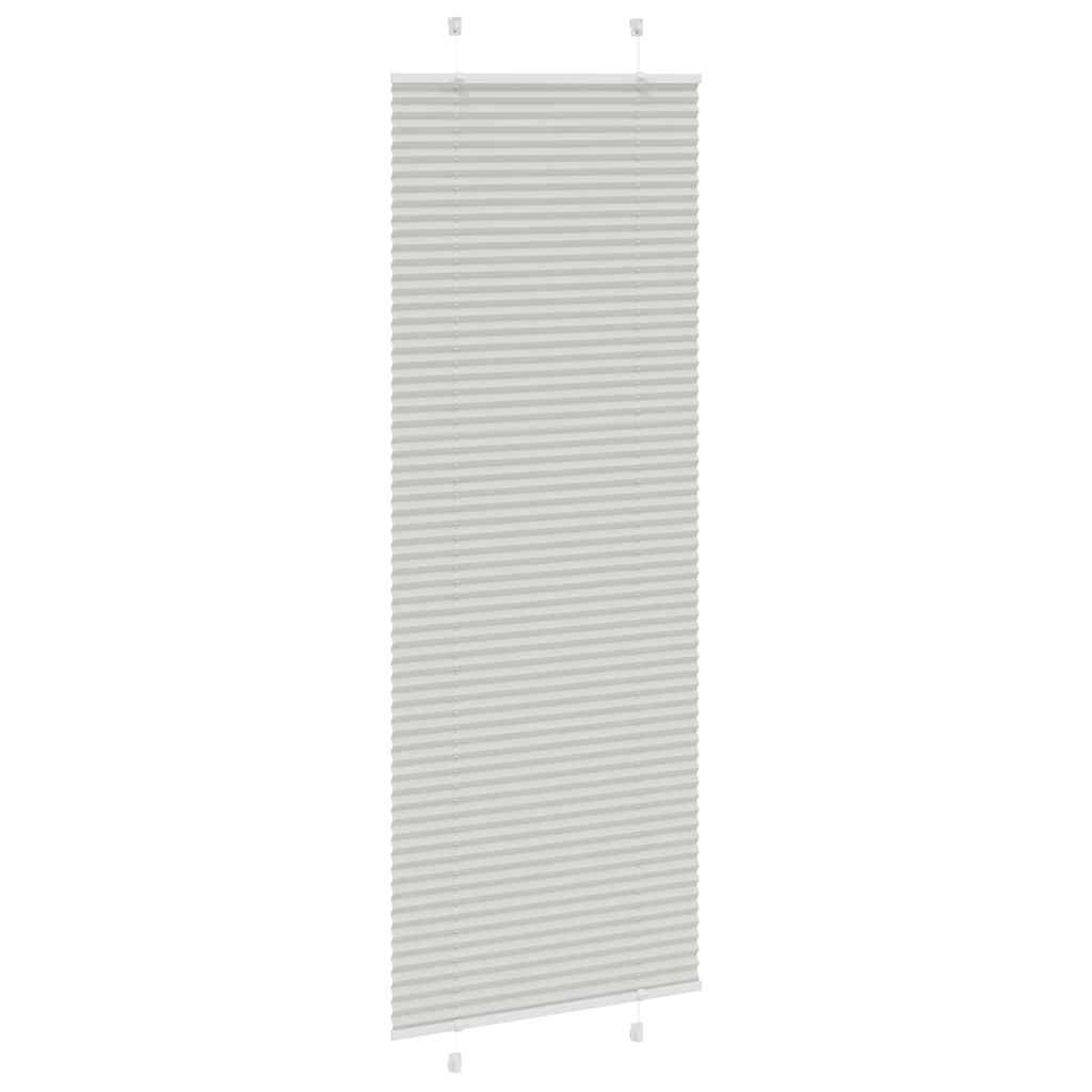 vidaXL Roleta plisowana jasnoszara 75x200 cm Szerokość tkaniny 74,4 cm