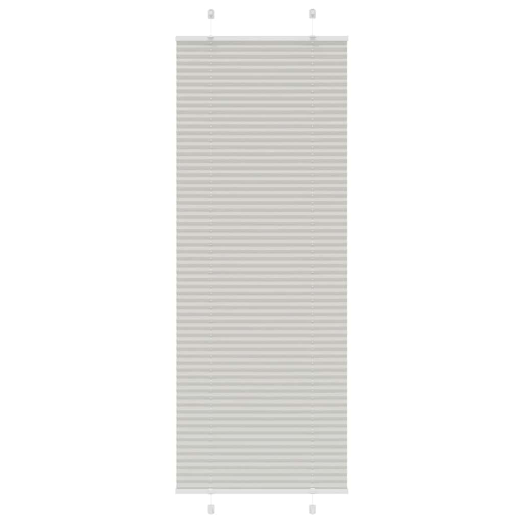 vidaXL Roleta plisowana jasnoszara 80x200 cm Szerokość tkaniny 79,4 cm