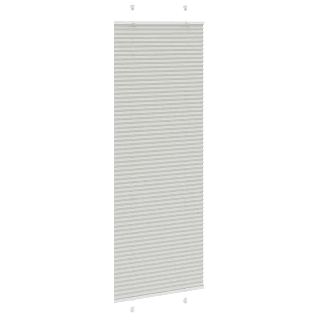 vidaXL Roleta plisowana jasnoszara 80x200 cm Szerokość tkaniny 79,4 cm