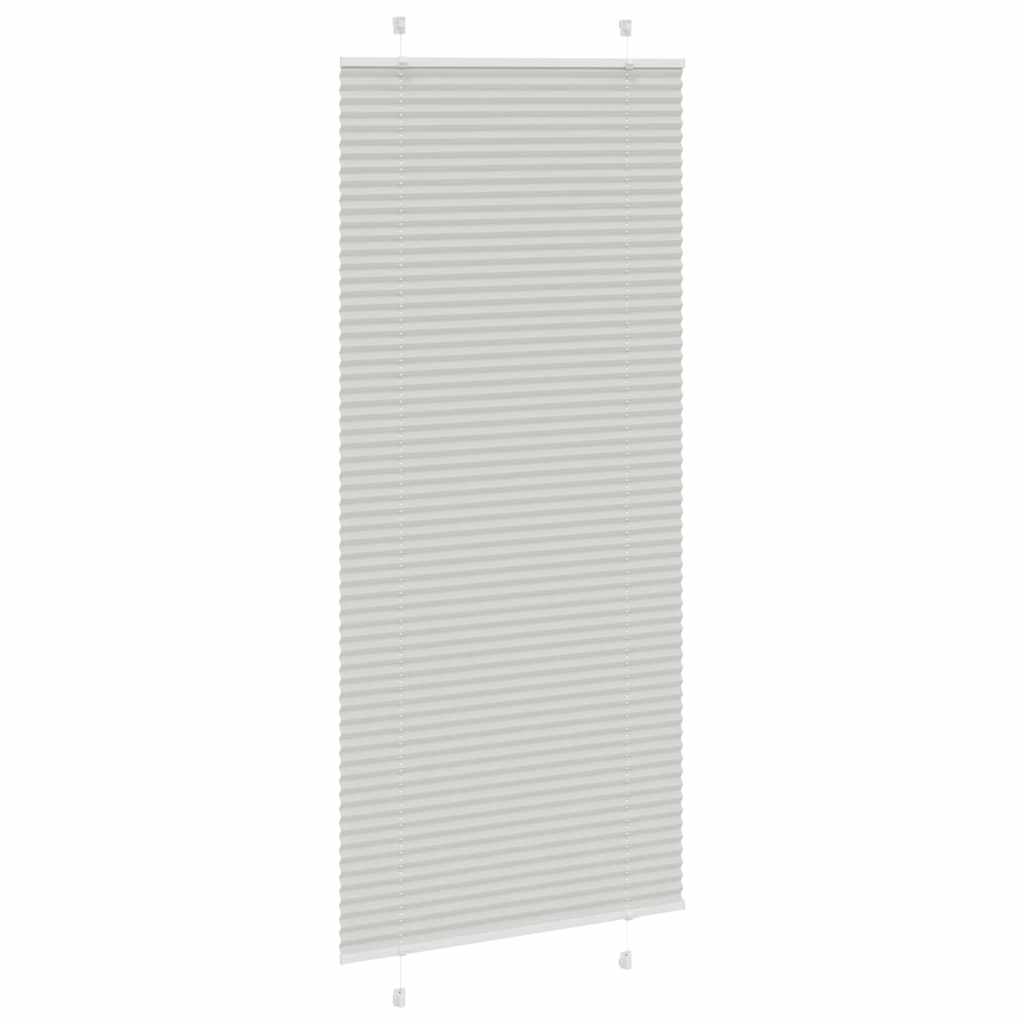 vidaXL Roleta plisowana jasnoszara 85x200 cm Szerokość tkaniny 84,4 cm
