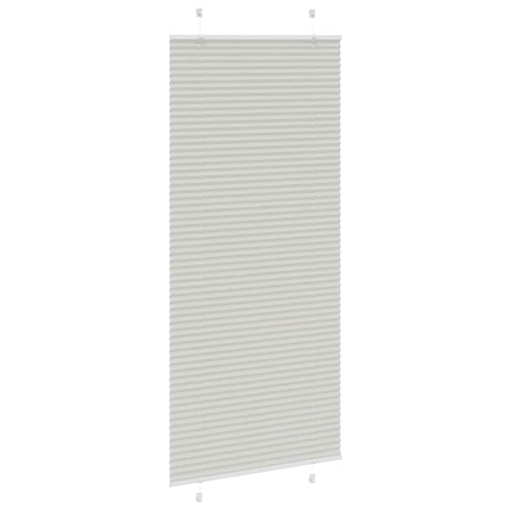 vidaXL Roleta plisowana jasnoszara 85x200 cm Szerokość tkaniny 84,4 cm