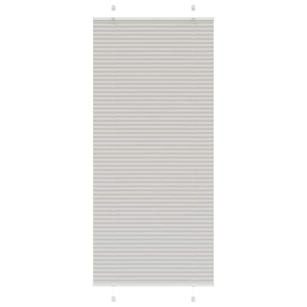 vidaXL Roleta plisowana jasnoszara 90x200 cm Szerokość tkaniny 89,4 cm