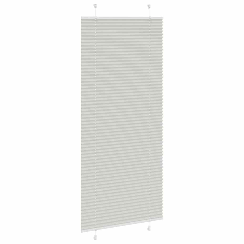 vidaXL Roleta plisowana jasnoszara 90x200 cm Szerokość tkaniny 89,4 cm