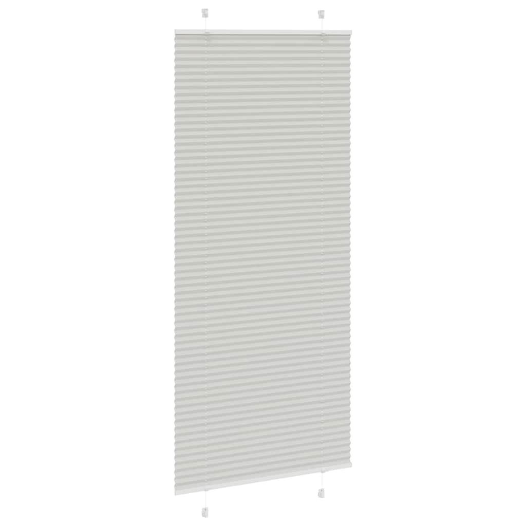 vidaXL Roleta plisowana jasnoszara 95x200 cm Szerokość tkaniny 94,4 cm