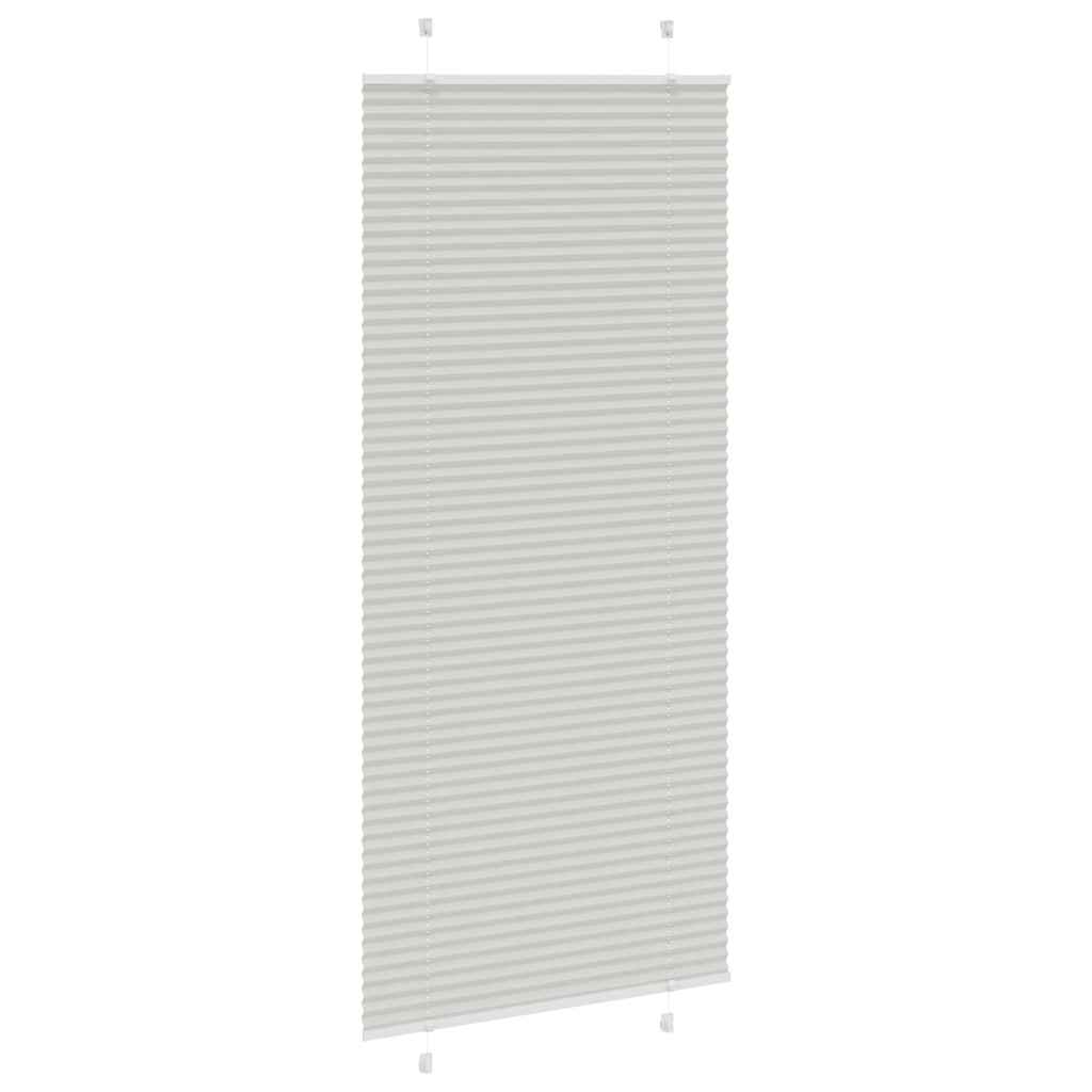 vidaXL Roleta plisowana jasnoszara 100x200cm Szerokość tkaniny 99,4 cm