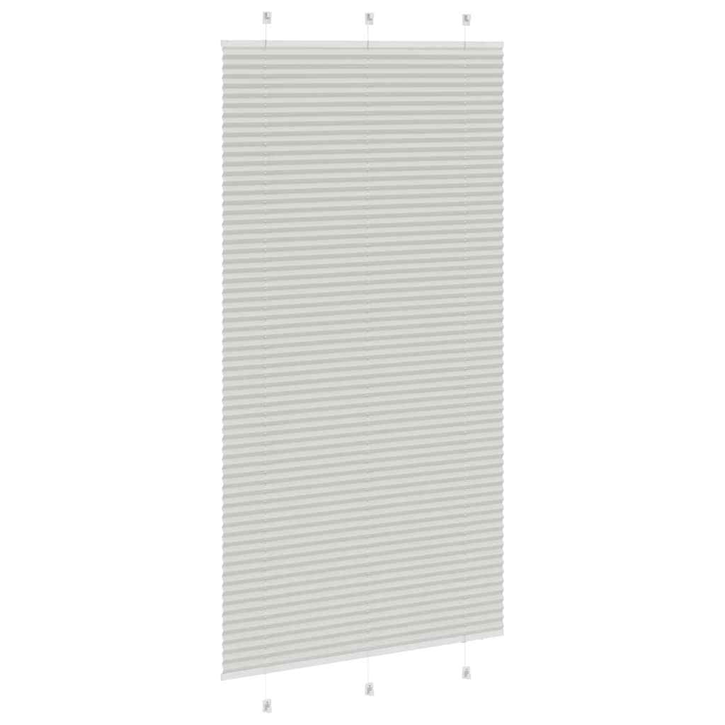 vidaXL Roleta plisowana jasnoszara 105x200cm Szerokość tkaniny 104,4cm