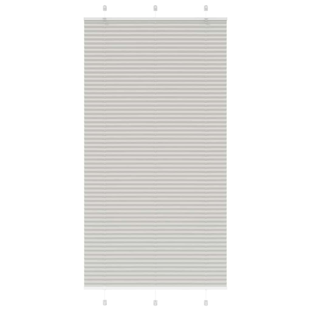 vidaXL Roleta plisowana jasnoszara 110x200cm Szerokość tkaniny 109,4cm