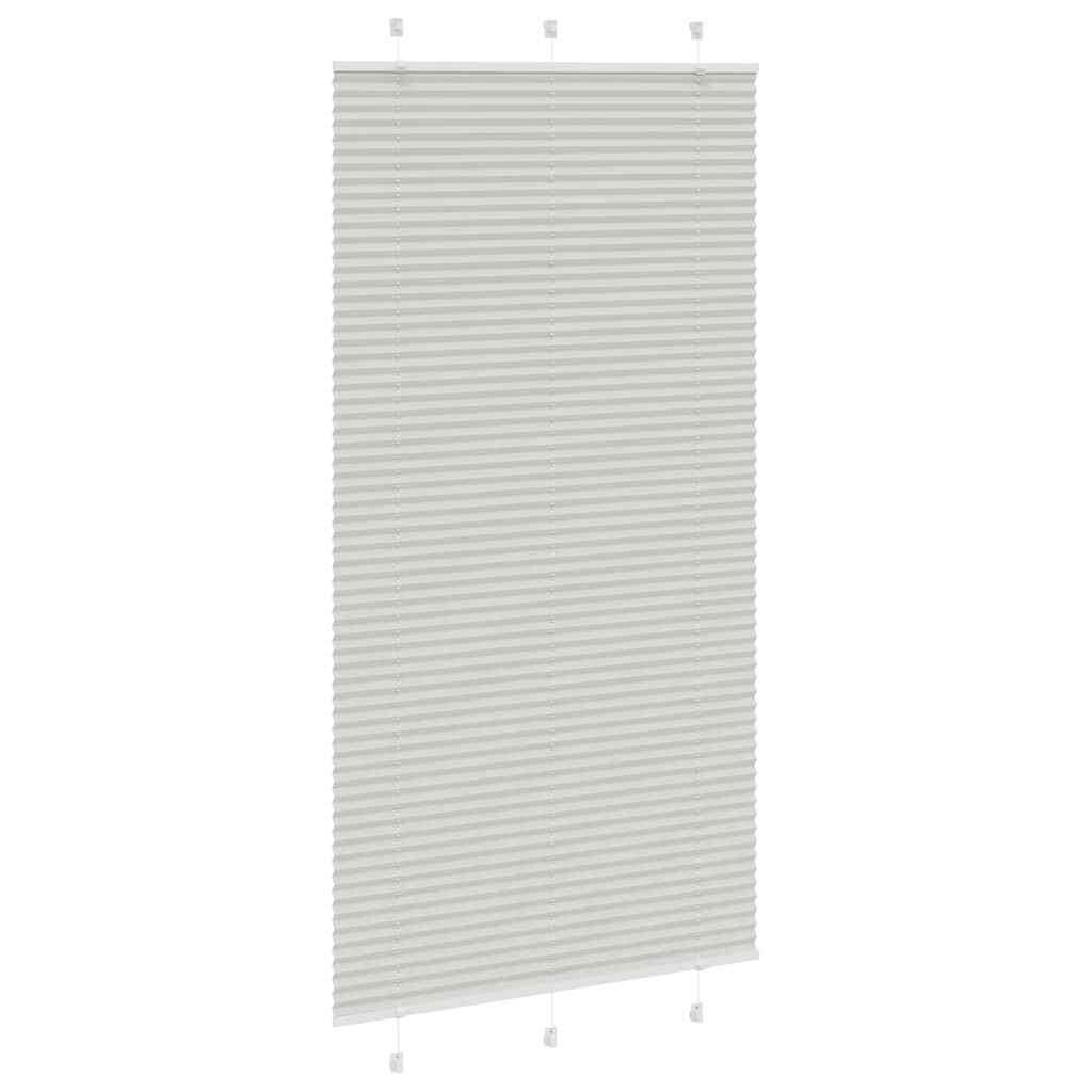 vidaXL Roleta plisowana jasnoszara 110x200cm Szerokość tkaniny 109,4cm