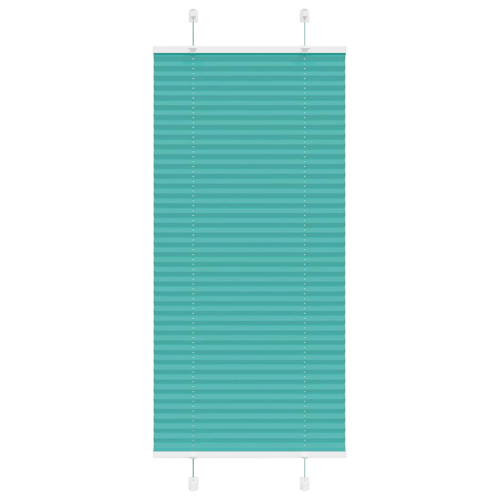 vidaXL Roleta plisowana Zielony Benzyna 65x100 cm Szerokość tkaniny