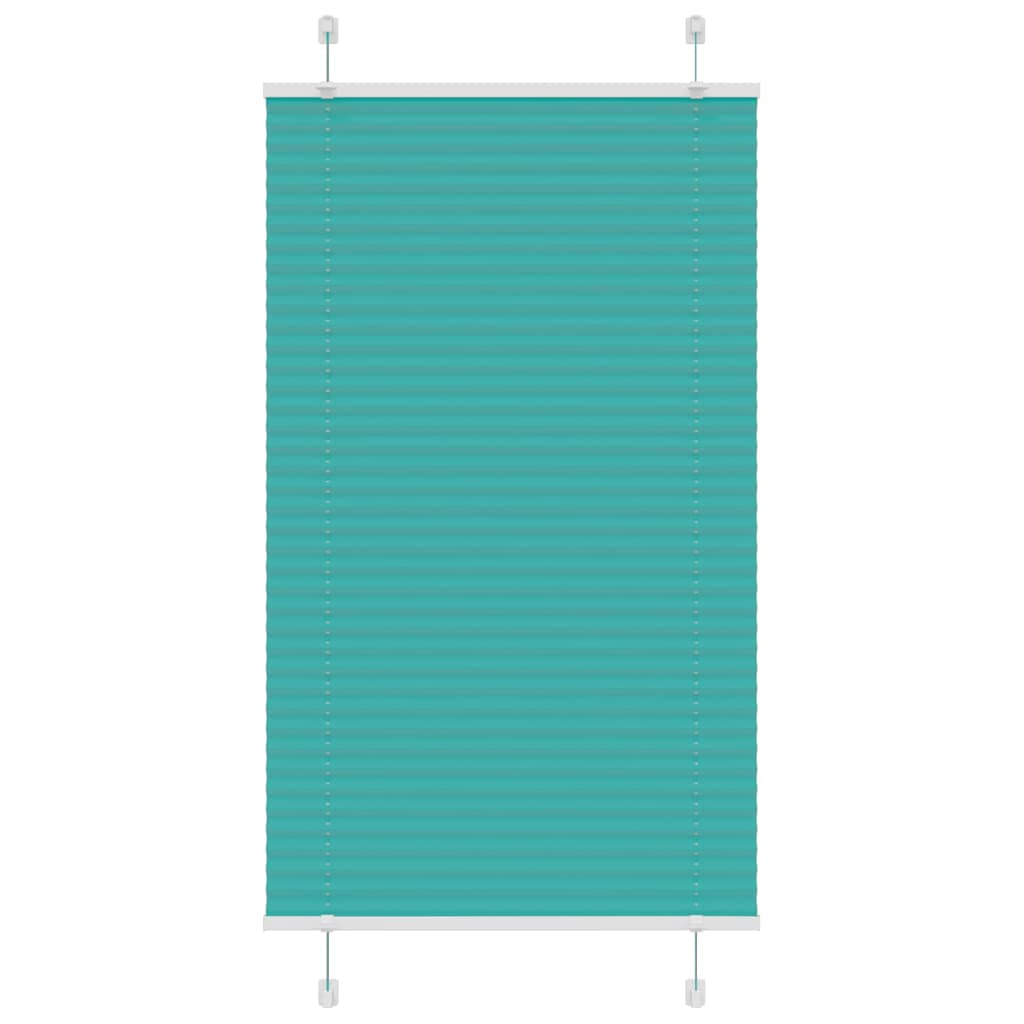vidaXL Roleta plisowana Zielony Benzyna 70x100 cm Szerokość tkaniny