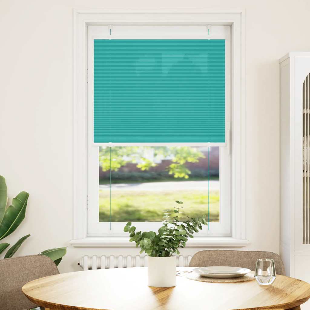 vidaXL Roleta plisowana Zielony Benzyna 75x100 cm Szerokość tkaniny
