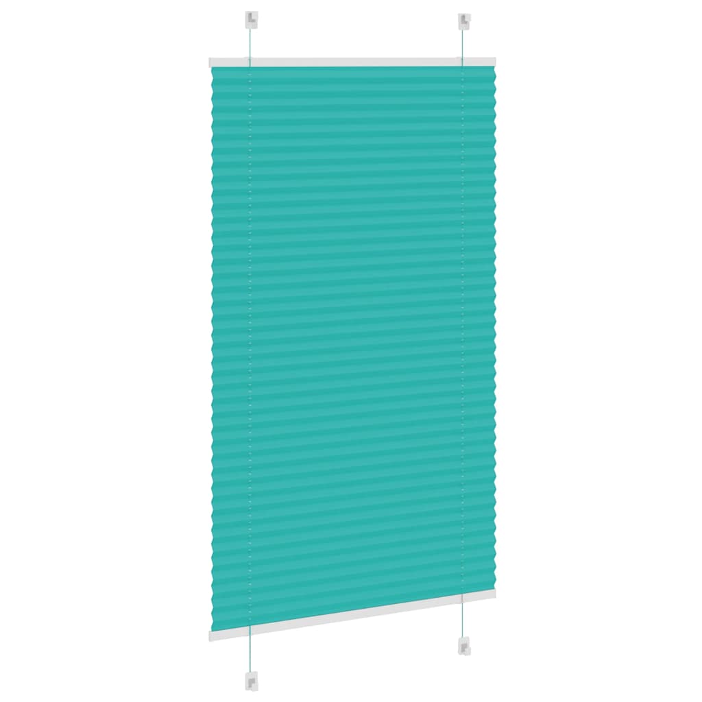 vidaXL Roleta plisowana Zielony Benzyna 80x100 cm Szerokość tkaniny